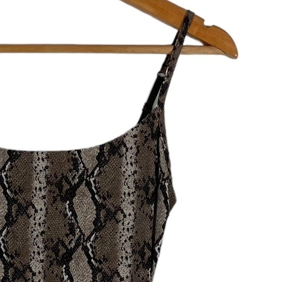 Yummie Tummy Carine Shaper Slip Dress Brown Snake Print Size Small NWT - Picture 5 of 10